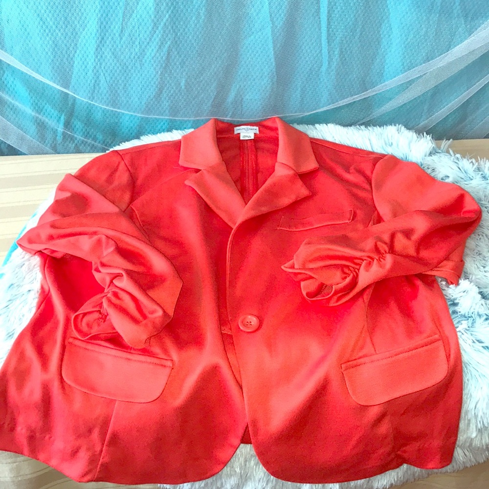 Pumpkin cropped blazer